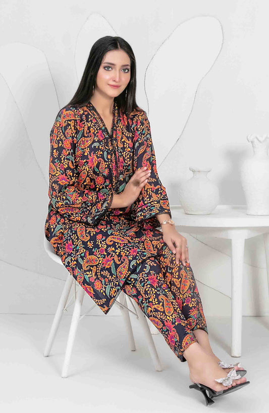 Aliyna by Tawakkal Fabrics Printed Cotton Stitched 2 Piece Suit - D-3340 - TF25ASL - Multi - Summer Collection