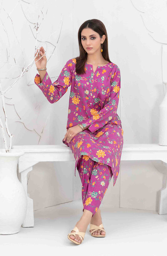 Aliyna by Tawakkal Fabrics Printed Cotton Stitched 2 Piece Suit - D-3344 - TF25ASL - Pink - Summer Collection