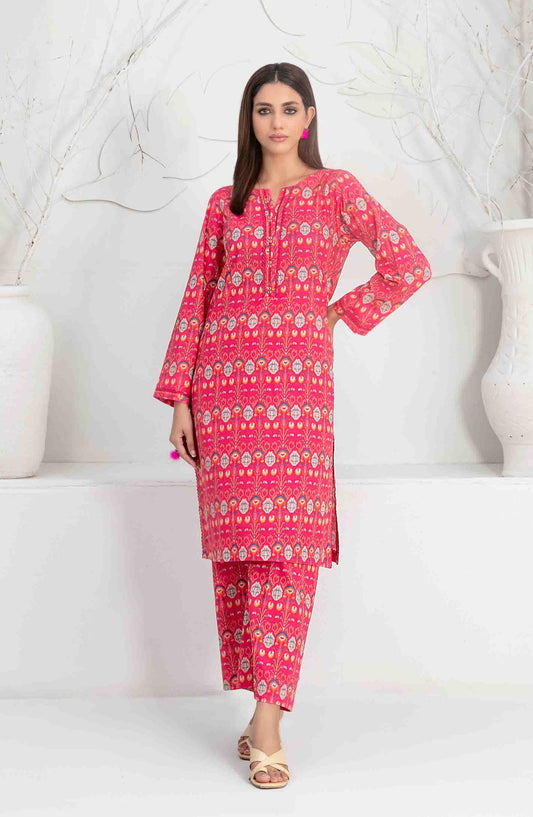 Aliyna by Tawakkal Fabrics Printed Cotton Stitched 2 Piece Suit - D-3347 - TF25ASL - Pink - Summer Collection