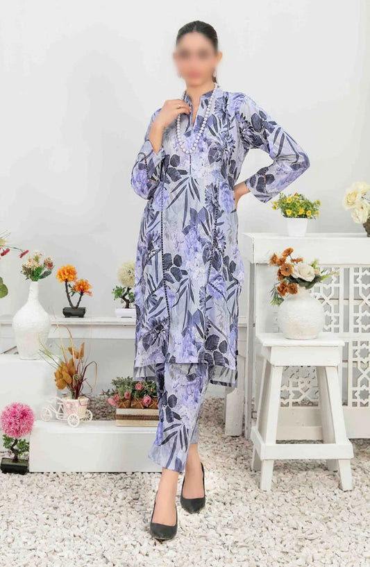 NADA Stitched Digital Printed Lawn 2-piece Collection 2024 - D-3374