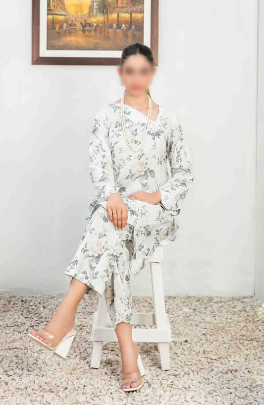 NADA Stitched Digital Printed Lawn 2-piece Collection 2024 - D-3375