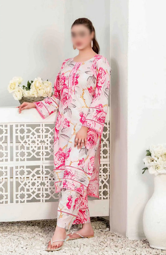 NADA Stitched Digital Printed Lawn 2-piece Collection 2024 - D-3376
