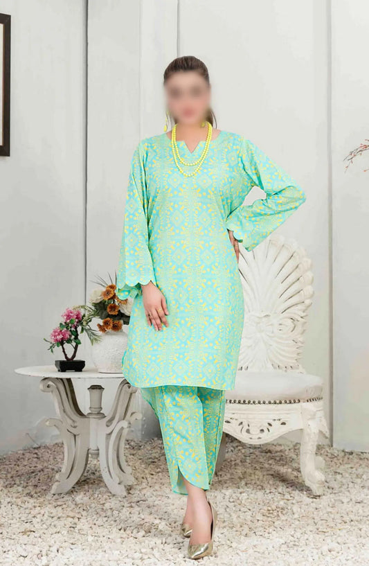 NADA Stitched Digital Printed Lawn 2-piece Collection 2024 - D-3378