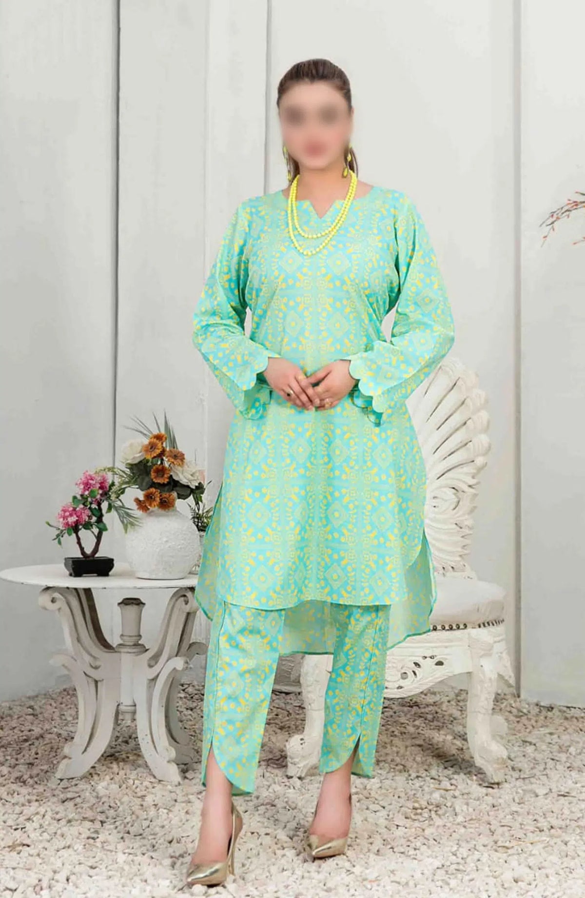 NADA Stitched Digital Printed Lawn 2-piece Collection 2024 - D-3378