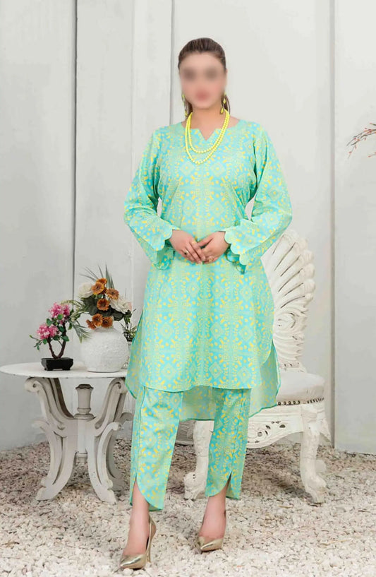 NADA Stitched Digital Printed Lawn 2-piece Collection 2024 - D-3378