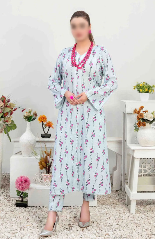NADA Stitched Digital Printed Lawn 2-piece Collection 2024 - D-3379