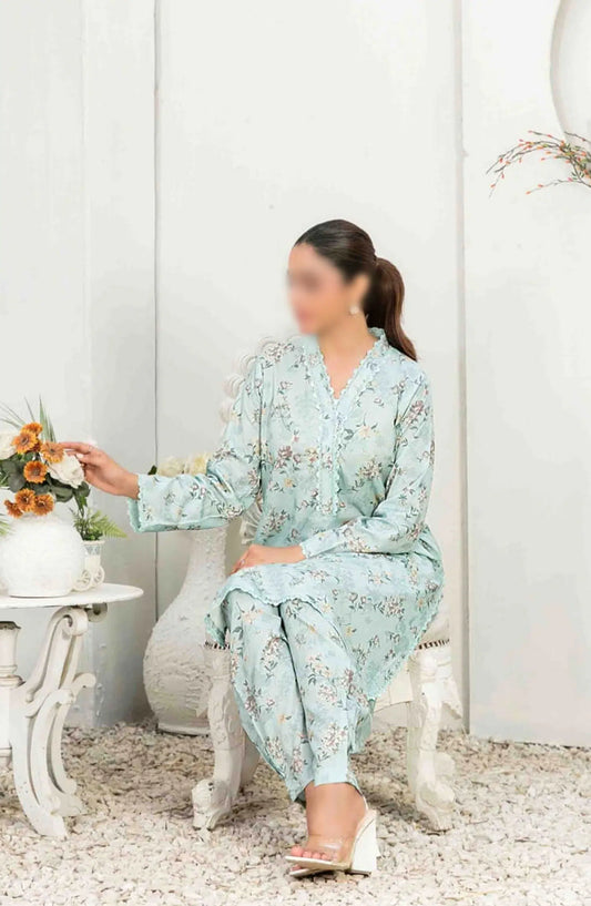 NADA Stitched Digital Printed Lawn 2-piece Collection 2024 - D-3383