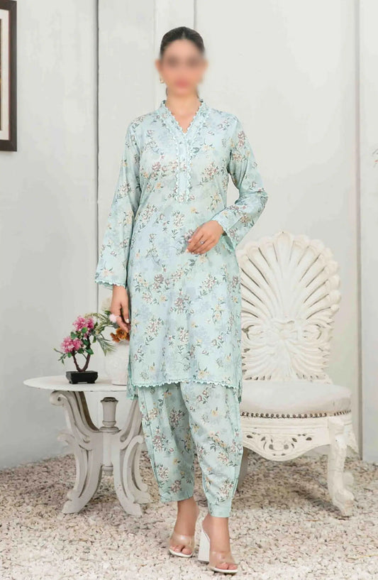 NADA Stitched Digital Printed Lawn 2-piece Collection 2024 - D-3383