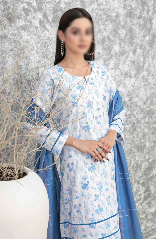 SERAPHINA Digital Printed Lawn - Fancy Banarsi Dupatta Collection 2024 - D 3492