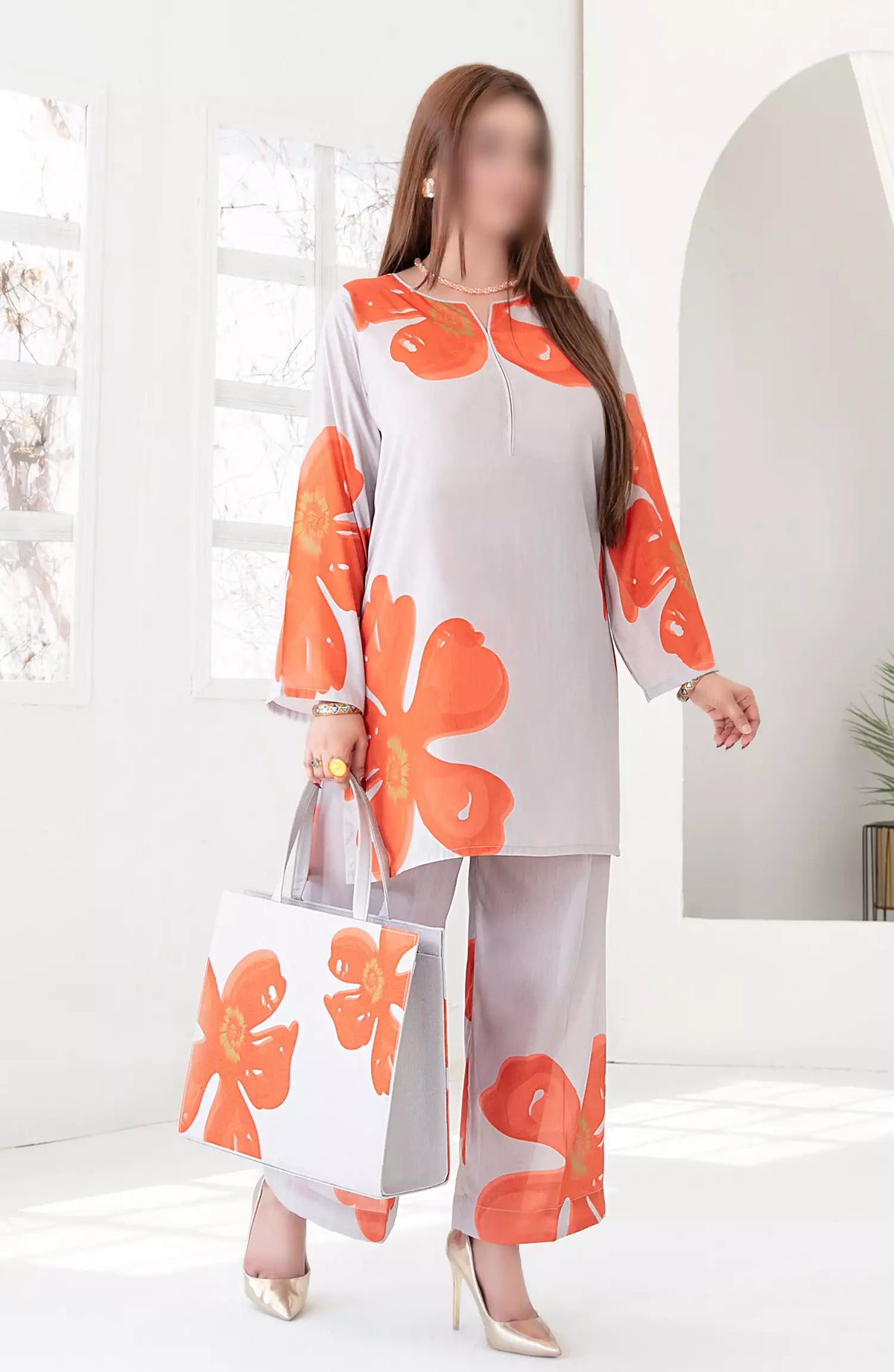 Glo Swiss Digital Printed 2 Pc Stitched Collection - D-3767