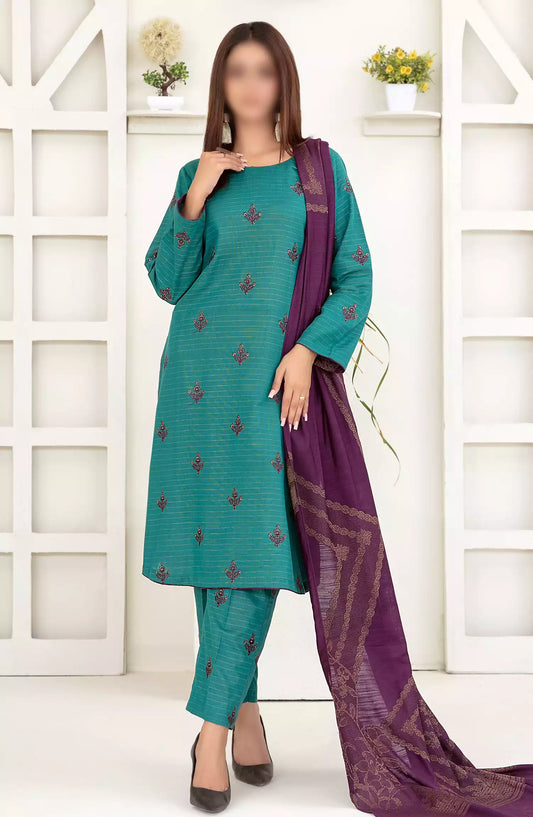 MEGARA - Fancy Stitched Embroidered Zari Khaddar Collection 2024 - D-3860