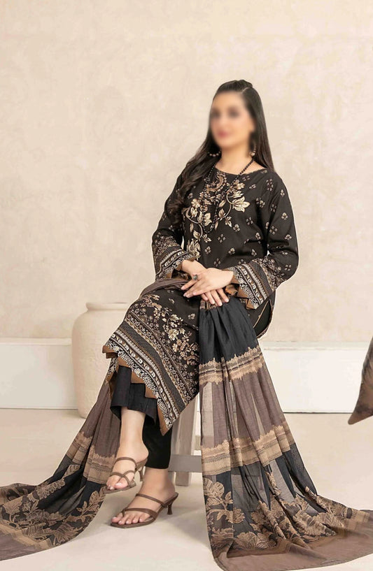 Zumena - Digital Staple with Banarsi Dupatta Collection - D 3889