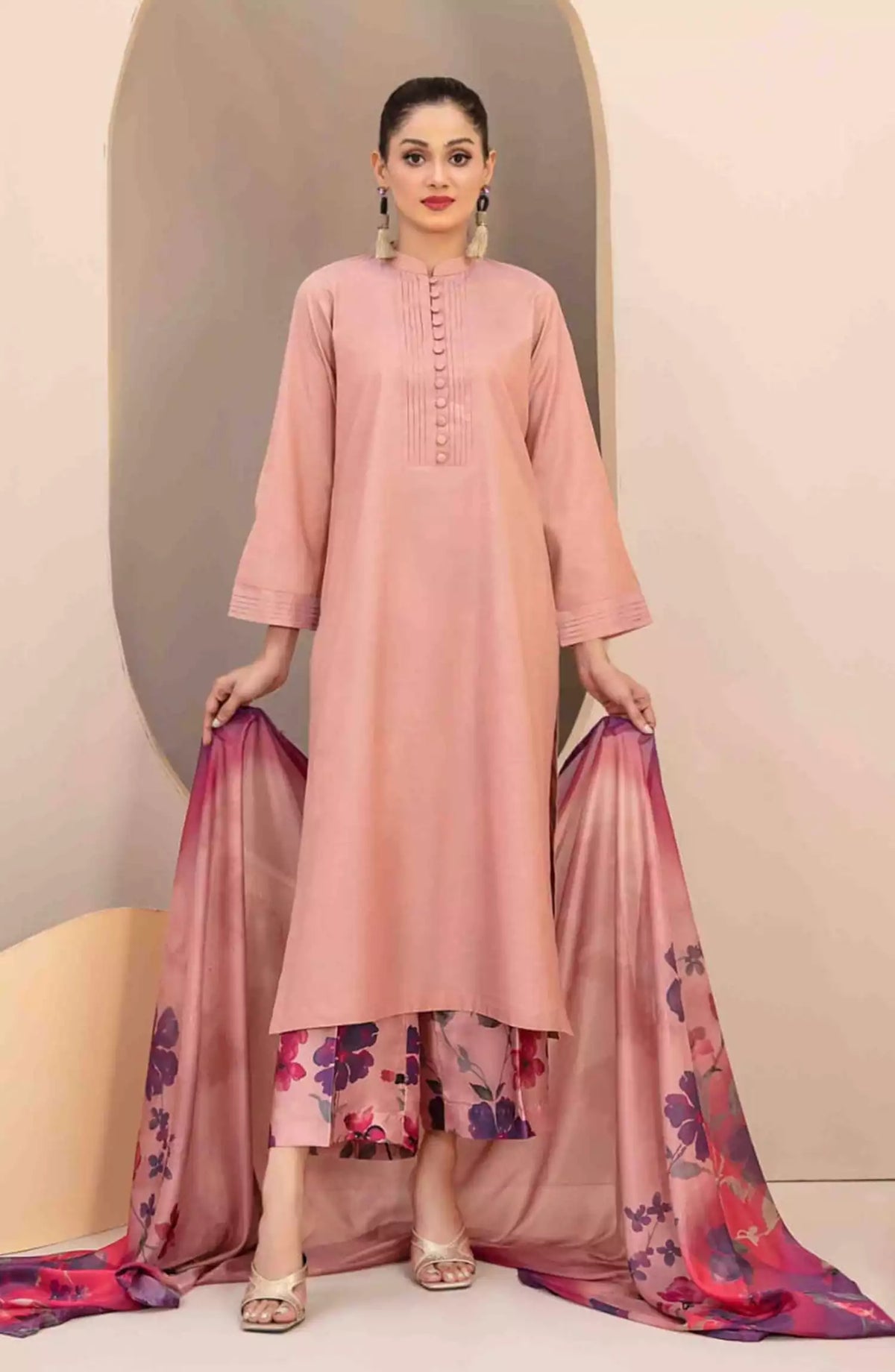 Ferda - Stitched Shamry with Digital Silk Dupatta Collection 2024 - FS-D-5025