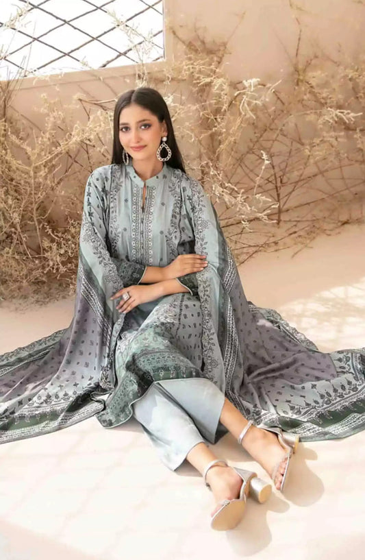 Masarra - Embroidered Digital Printed Staple-D-5032