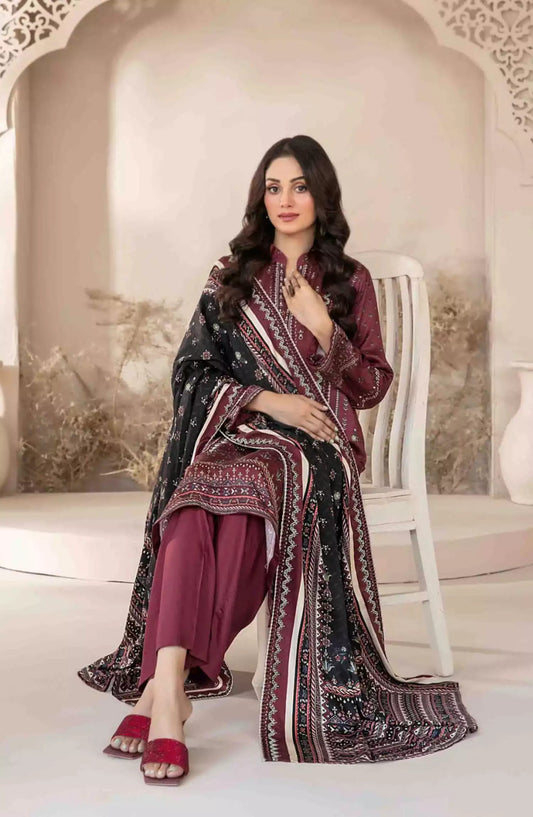 Masarra - Embroidered Digital Printed Staple-D-5034
