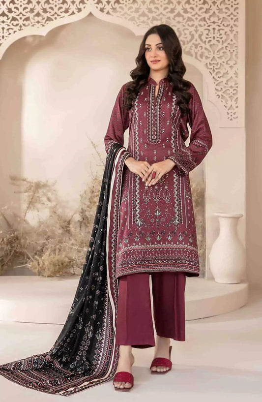 Masarra - Embroidered Digital Printed Staple-D-5034