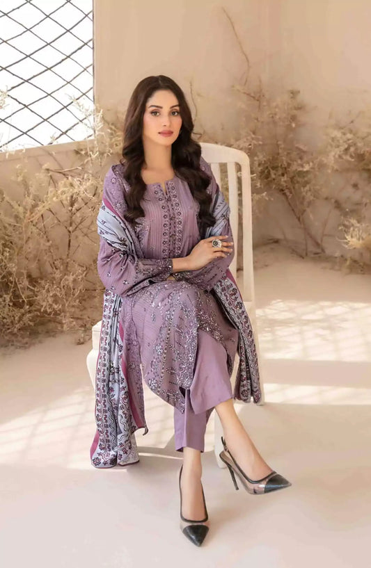 Masarra - Embroidered Digital Printed Staple-D-5037