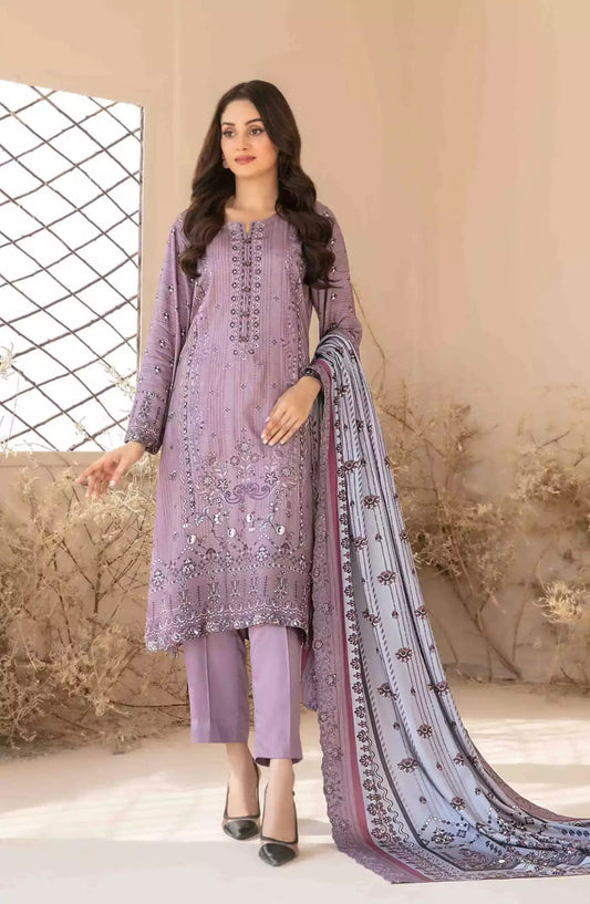 Masarra - Embroidered Digital Printed Staple-D-5037