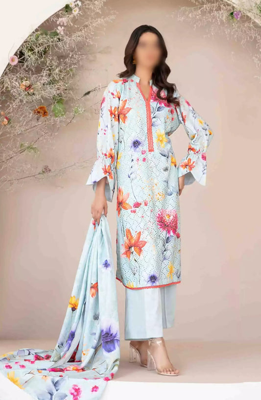 Abir - Embroidered Viscose Schiffli Collection - D-5357