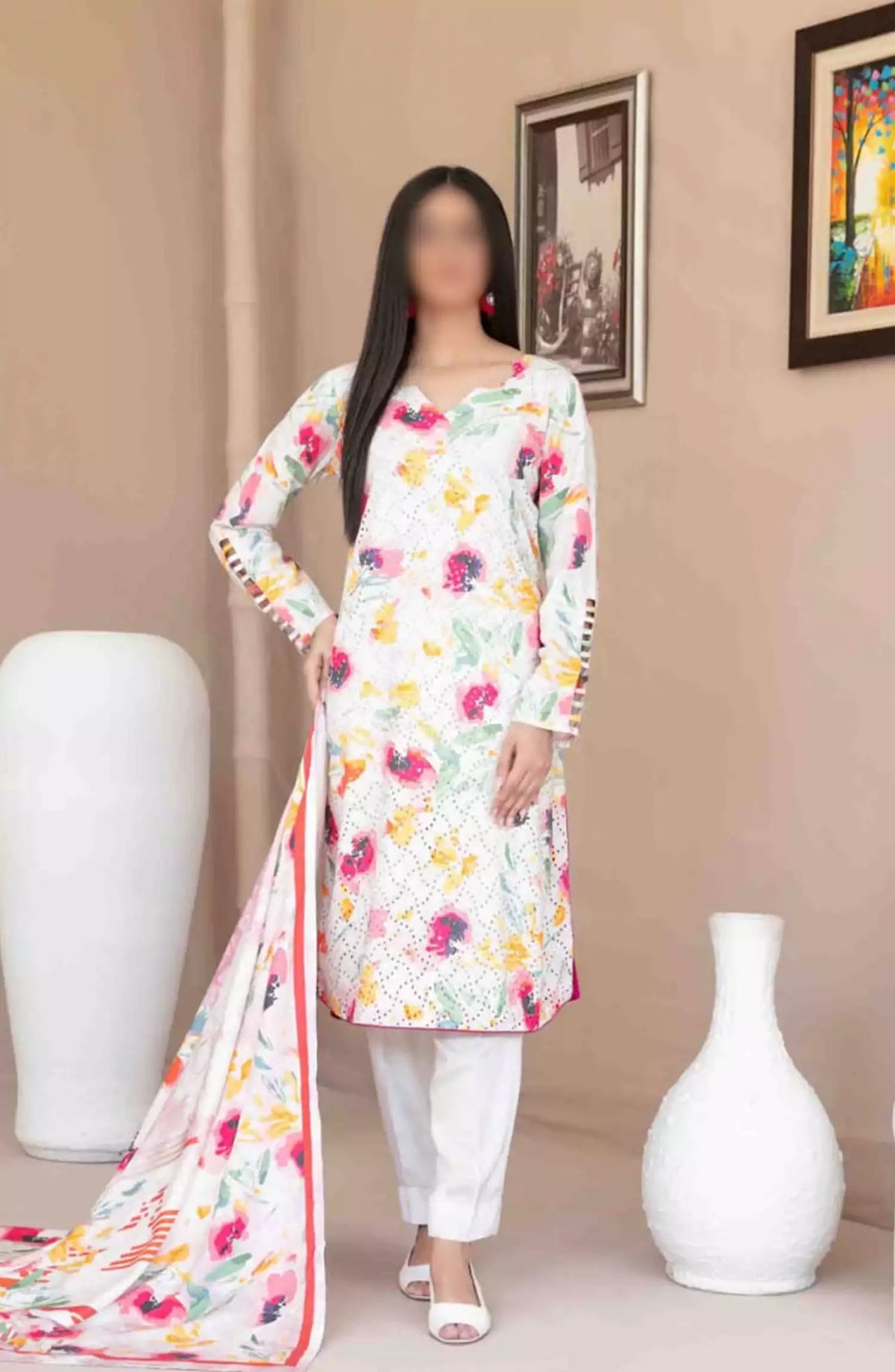 Abir - Embroidered Viscose Schiffli Collection - D-5361
