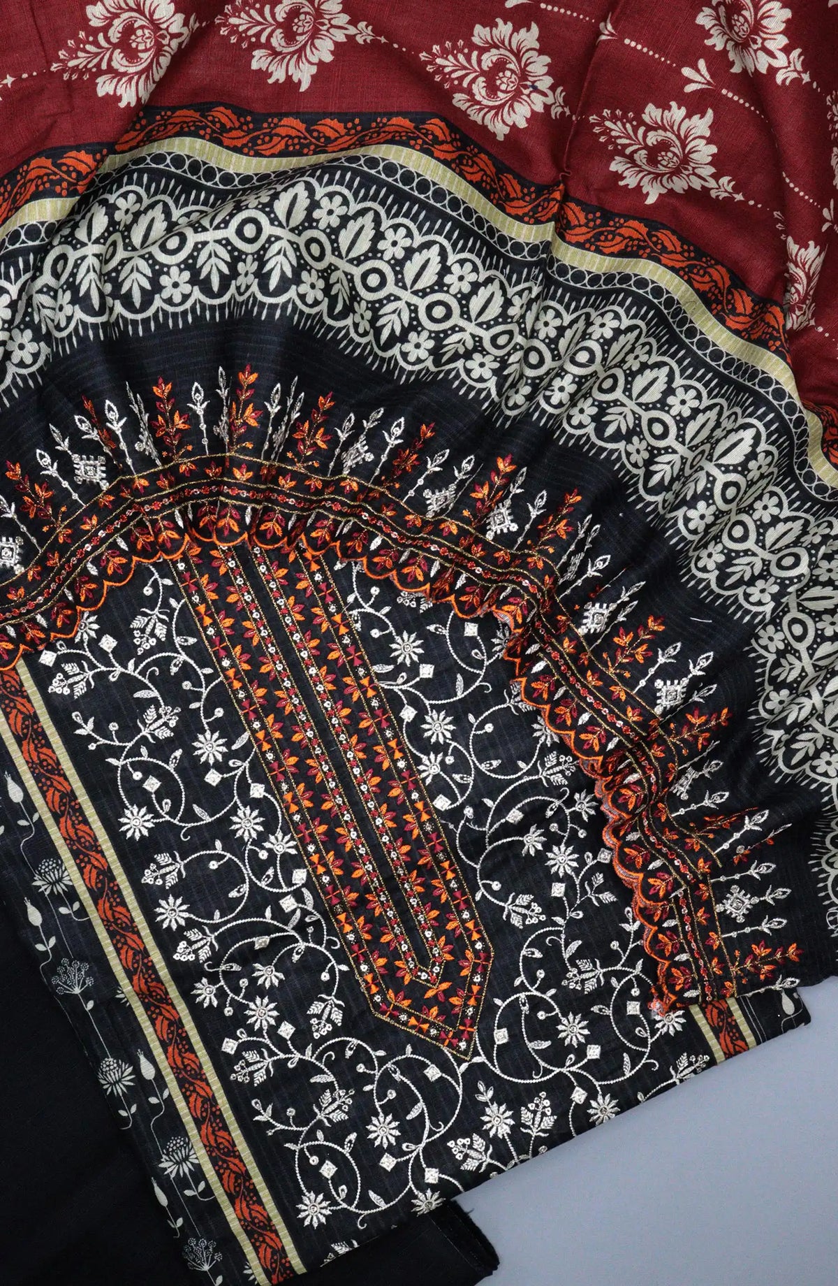 Bin Saeed Digital Print and Emb Khaddar Collection - D-56