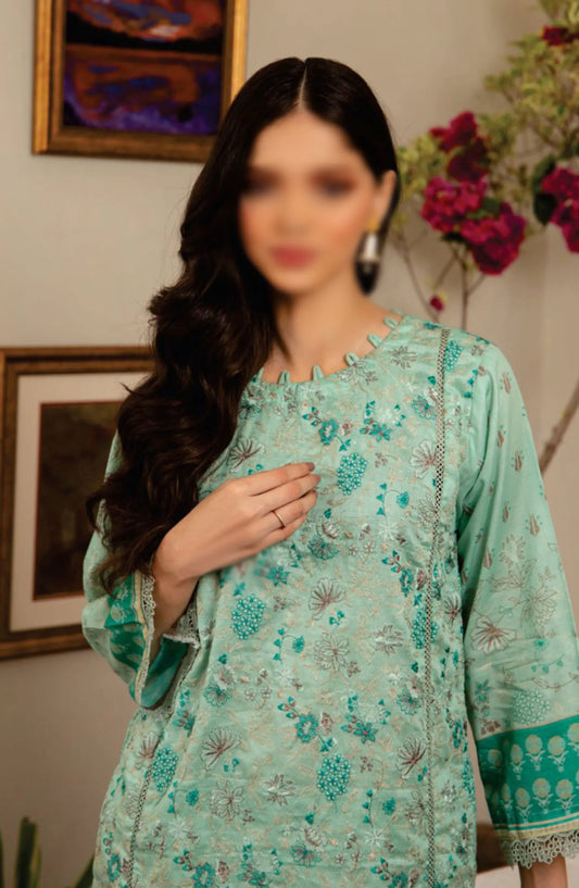 SAHL Embroidered Luxury Lawn Collection - D-7431
