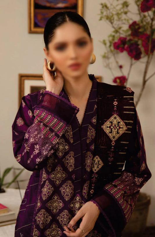 SAHL Embroidered Luxury Lawn Collection - D-7432