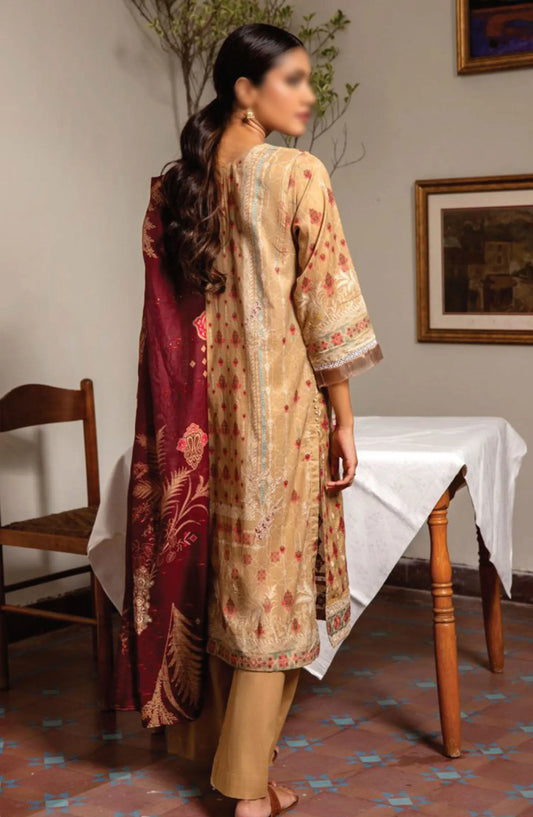 SAHL Embroidered Luxury Lawn Collection - D-7439