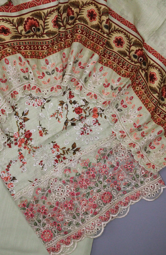 Bin Saeed Digital Print and Emb Khaddar Collection - D-74
