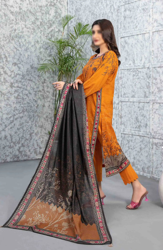 Salerno - Stitched Digital Slub Lawn Collection 2024 - D 9217