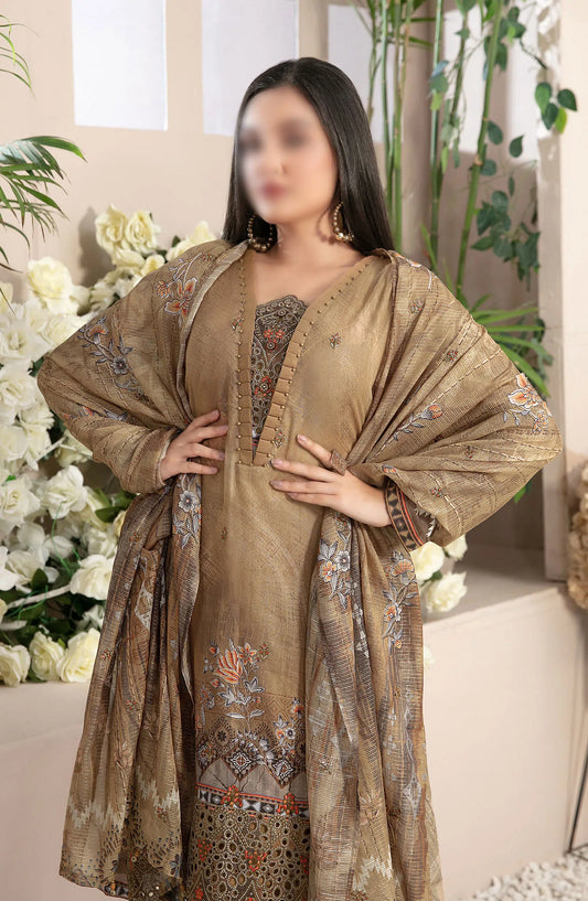 Roha -Embroidered Digital Lawn Collection By Tawakkal Fabrics - D 9329