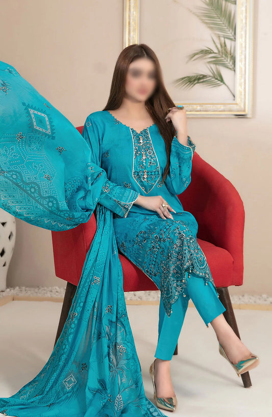 Roha -Embroidered Digital Lawn Collection By Tawakkal Fabrics - D 9330
