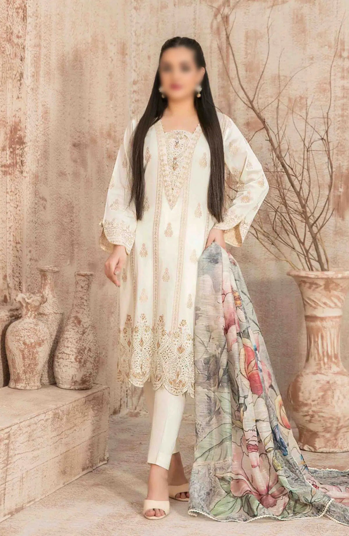 Eshma - Embroidered Broshia Lawn Collection 2024 - D 9389