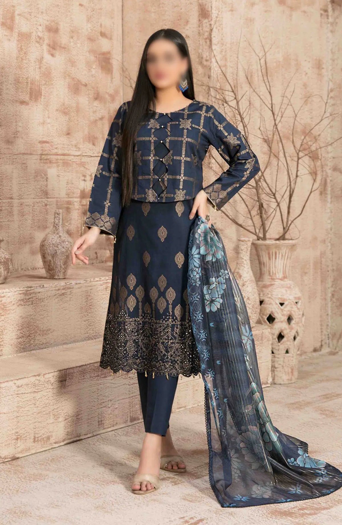 Eshma - Embroidered Broshia Lawn Collection 2024 - D 9391