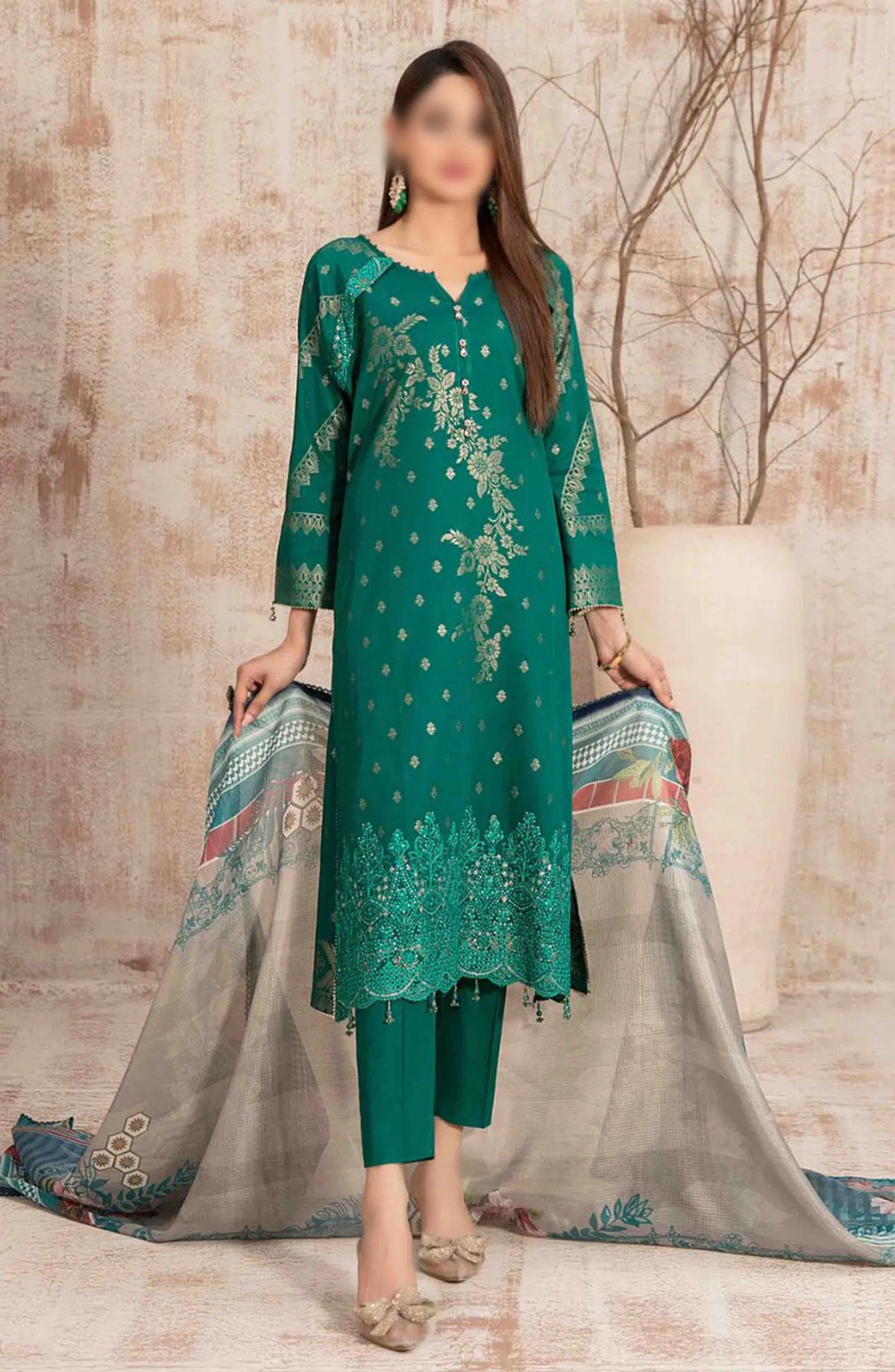 Eshma - Embroidered Broshia Lawn Collection 2024 - D 9395