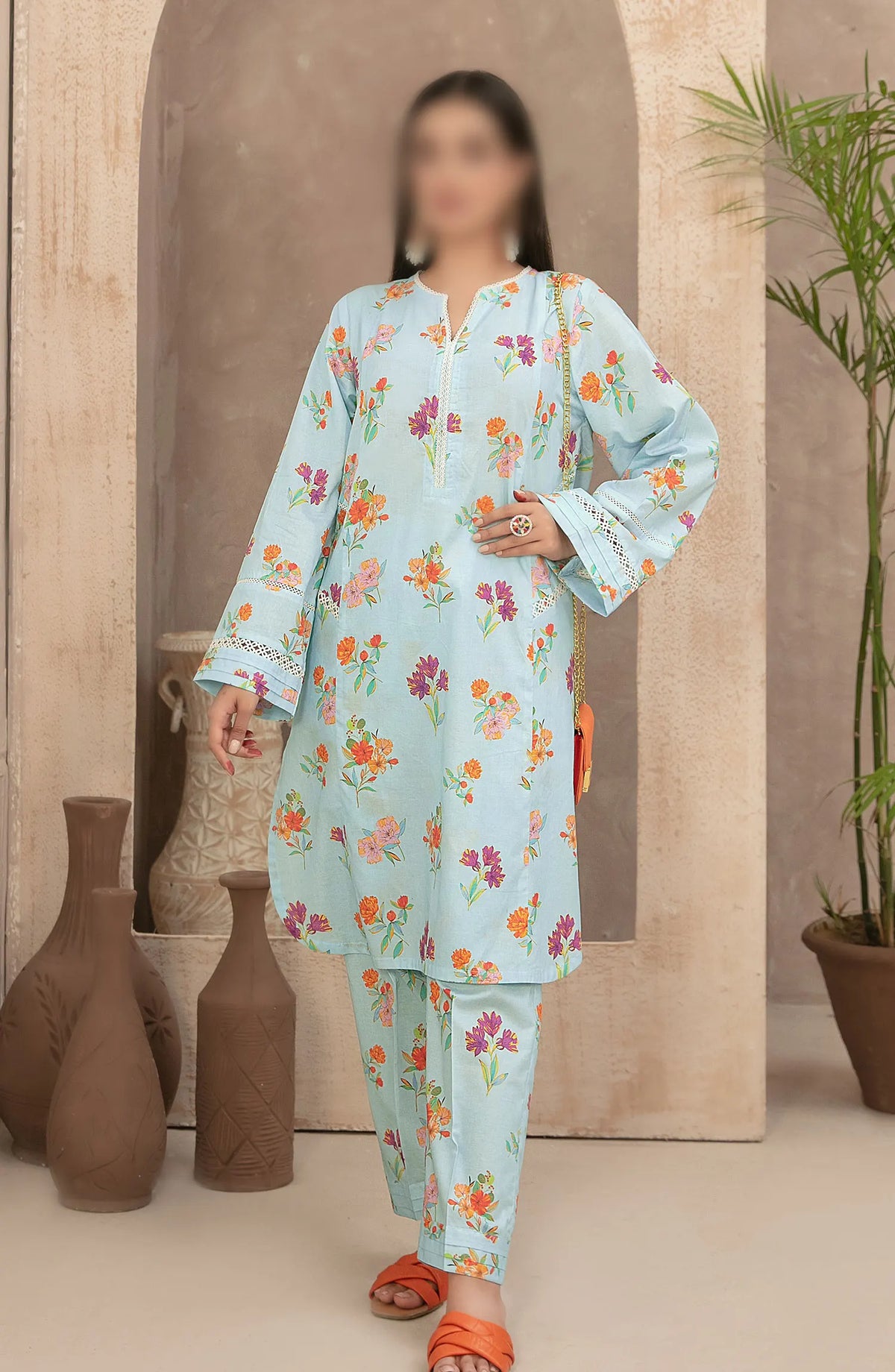 Malia - Stitched Digital Printed 2pcs Collection 2024 - D-9468