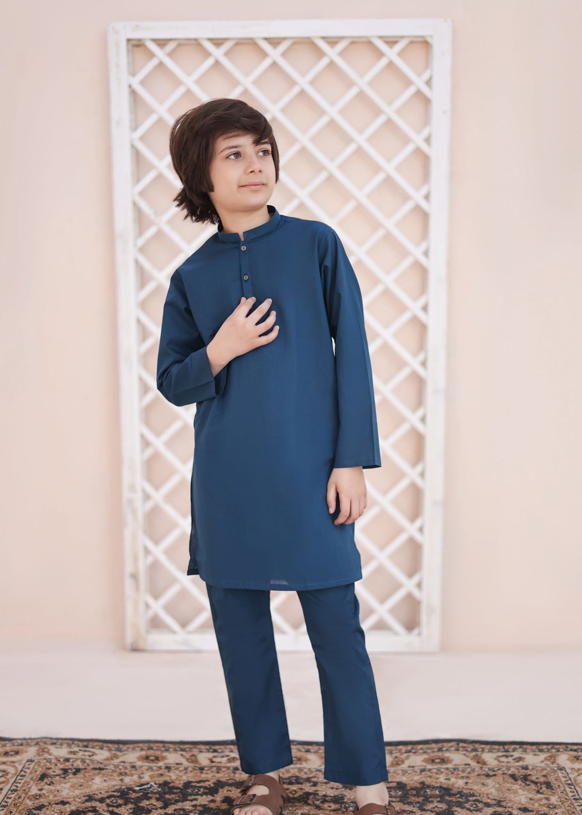 Teal Kurta Trouser KT 23