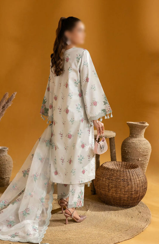 Alizeh Maahi Embroidered Print Lawn Collection 2024 - D 01 IVY