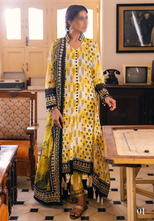 Design 01 Al Zohaib Ankahi Printed Collection Inspired By Saadat Hasan Manto