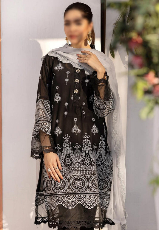 Mahee's Exclusive Elegant Embroidered Swiss Unstitched Collection Design 02