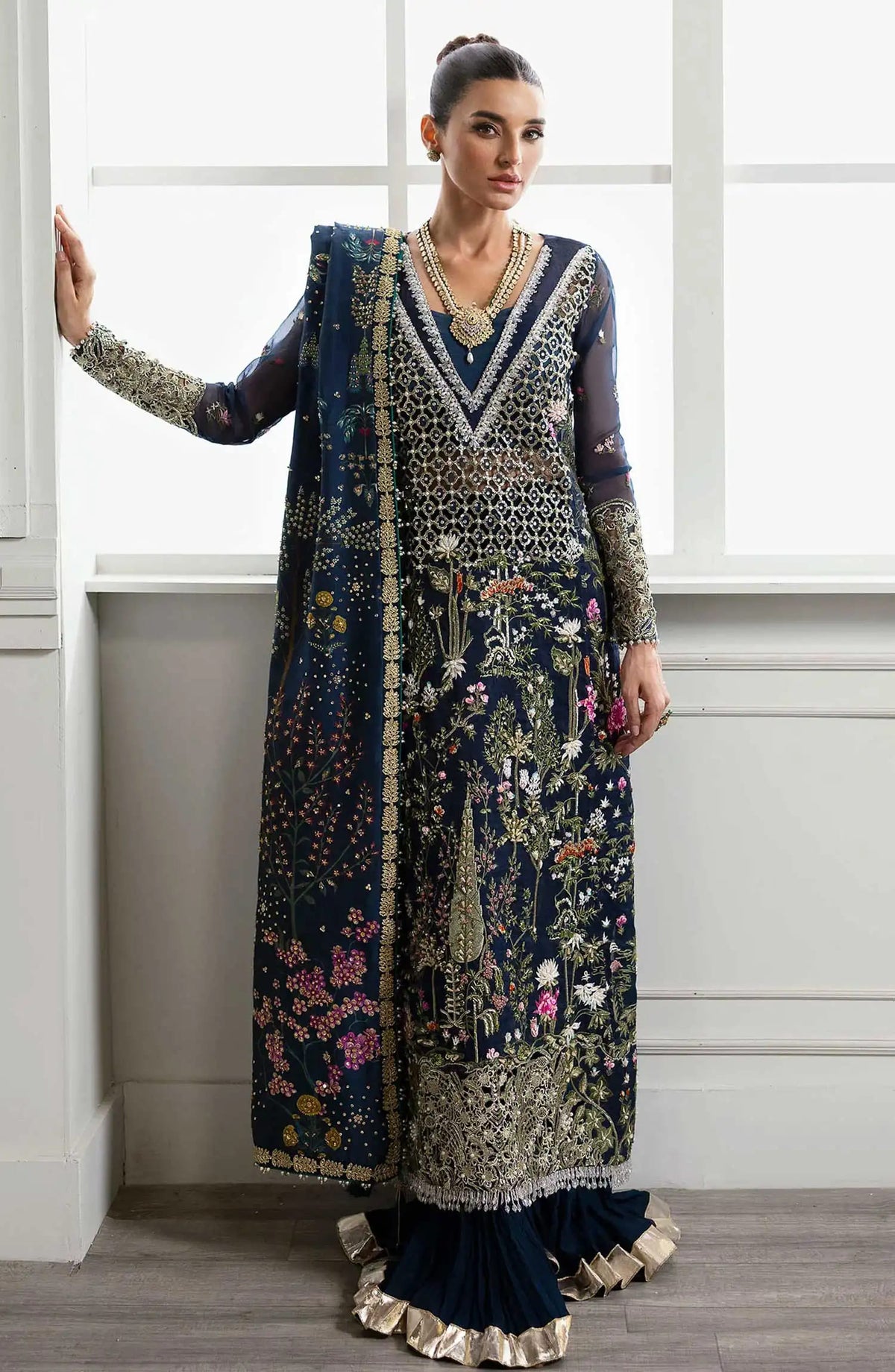 Crimson X Saira Shakira Unstitched Wedding Collection - D 02 Majestic Cypress