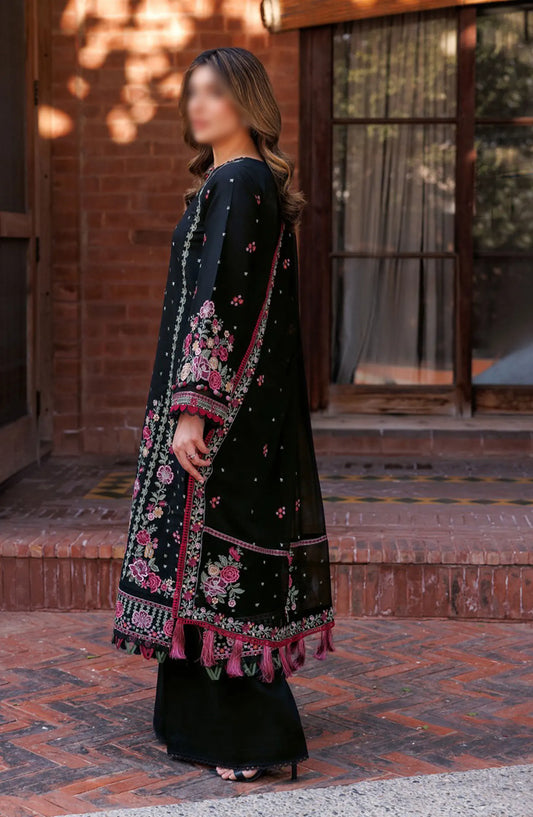 Farasha Dastoor Embroidered Lawn Collection 2024 - D 02 Ornate Noir