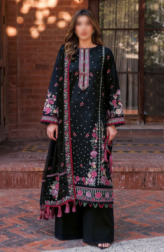 Farasha Dastoor Embroidered Lawn Collection 2024 - D 02 Ornate Noir