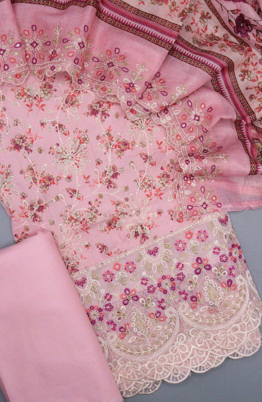 Bin Saeed Unstitch Printed and Embroidered Cotton Collection - D 030