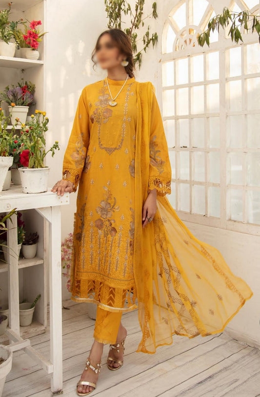 Design 03 Jaan-e-Tamanna Premium Embroidered Swiss Collection 2023