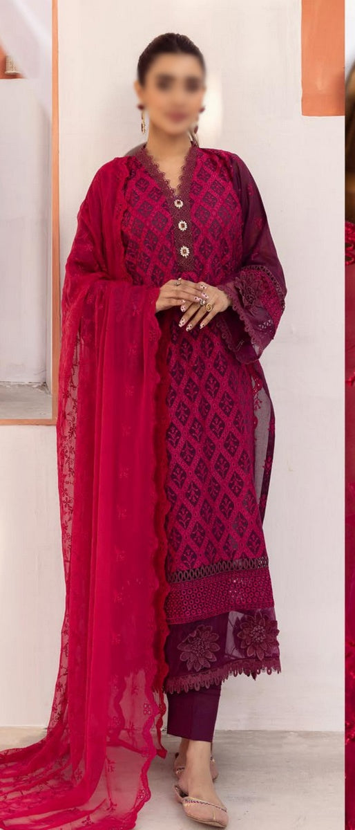 Mahee's Exclusive Elegant Embroidered Swiss Unstitched Collection Design 03