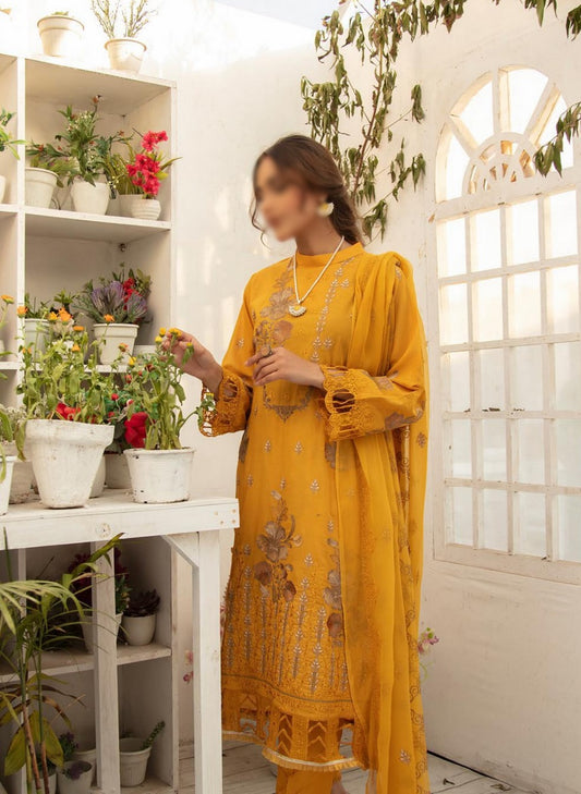 Design 03 Jaan-e-Tamanna Premium Embroidered Swiss Collection 2023