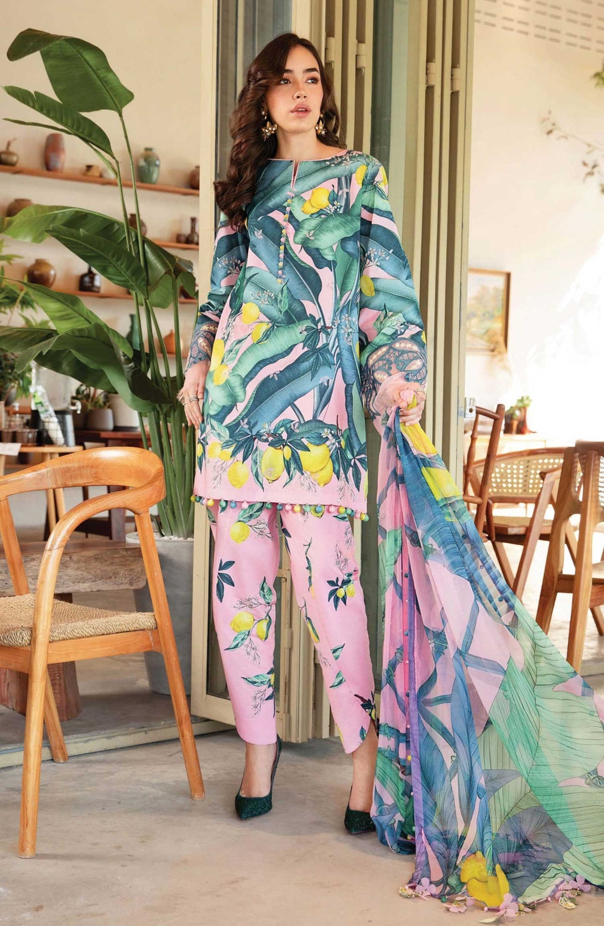 Mprints by Maria B Printed Unstitched 3 Piece Suit - D-03 B - MAB25PSS - Blue - Summer Collection