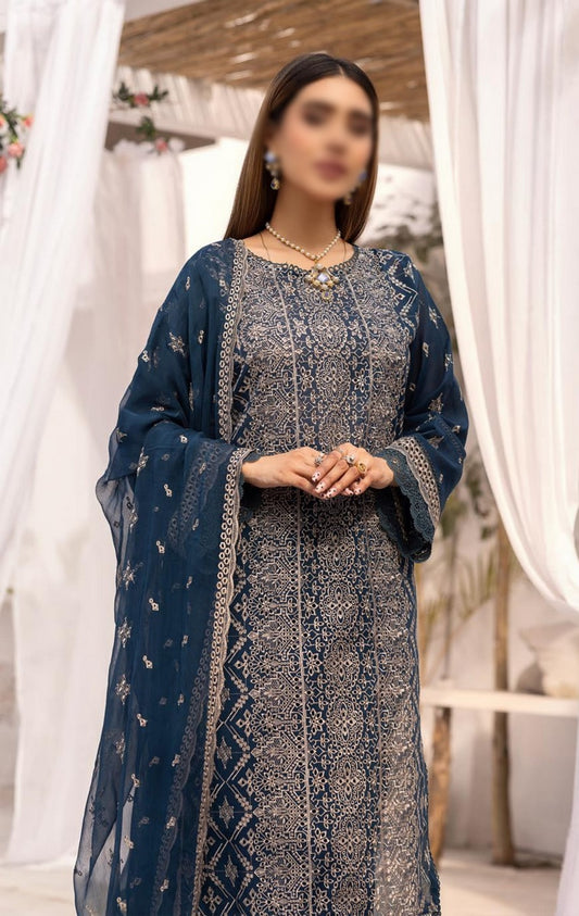 Mahee's Exclusive Elegant Embroidered Swiss Unstitched Collection Design 04
