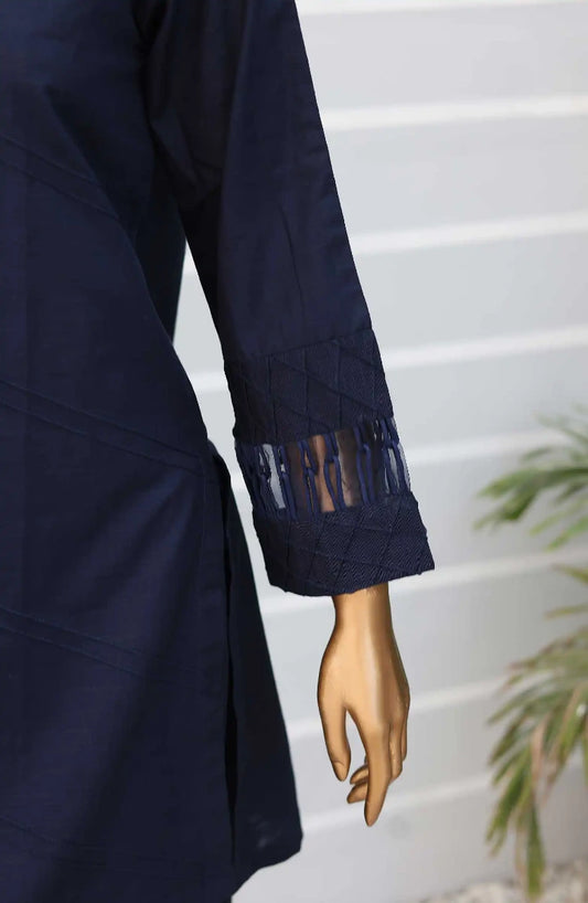 Daily Essential Luxury Khaddar 2PCs Collection-D 04 NAVY